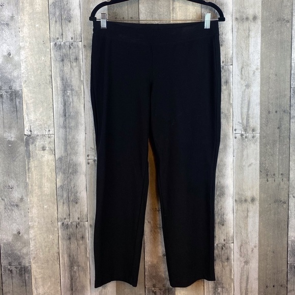 Eileen Fisher Washable Stretch Crepe Pant in Black Size Small. - Picture 3 of 13
